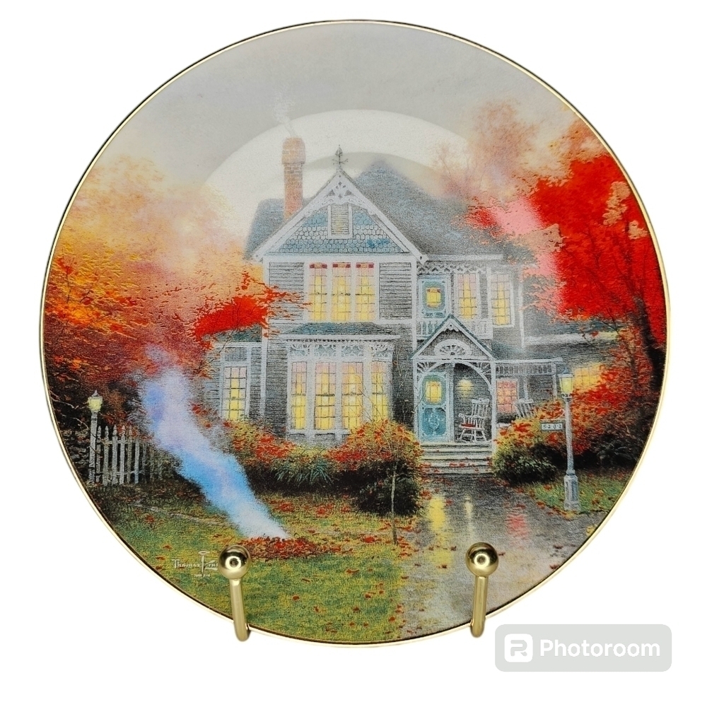 Thomas Kinkade Amber Afternoon  Collector Plate Home is Where The Heart Is
